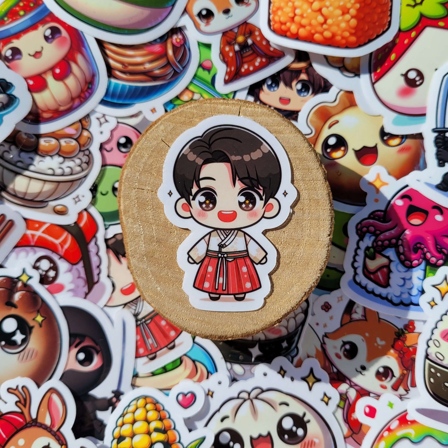 Sticker artisanal kawaii - Petit garçon coréen hanbok mignon Kawaiia.com